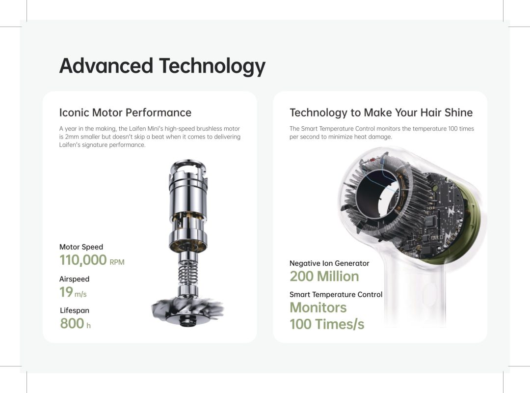 Laifen Latest Hairdryer Technology used